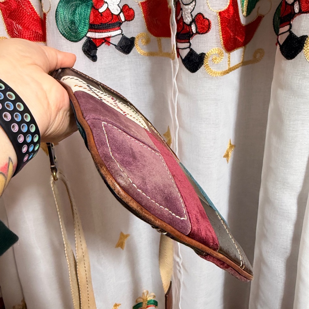 Coach Holiday Patchwork Leather Suade - image 5